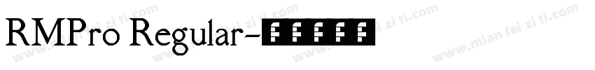 RMPro Regular字体转换